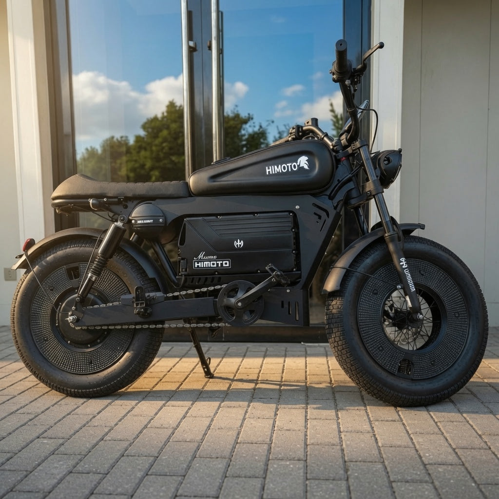 HIMOTO 1500W 60Ah Retro Style Fat Tire 48V Electric Bike – Long Range E-Bike