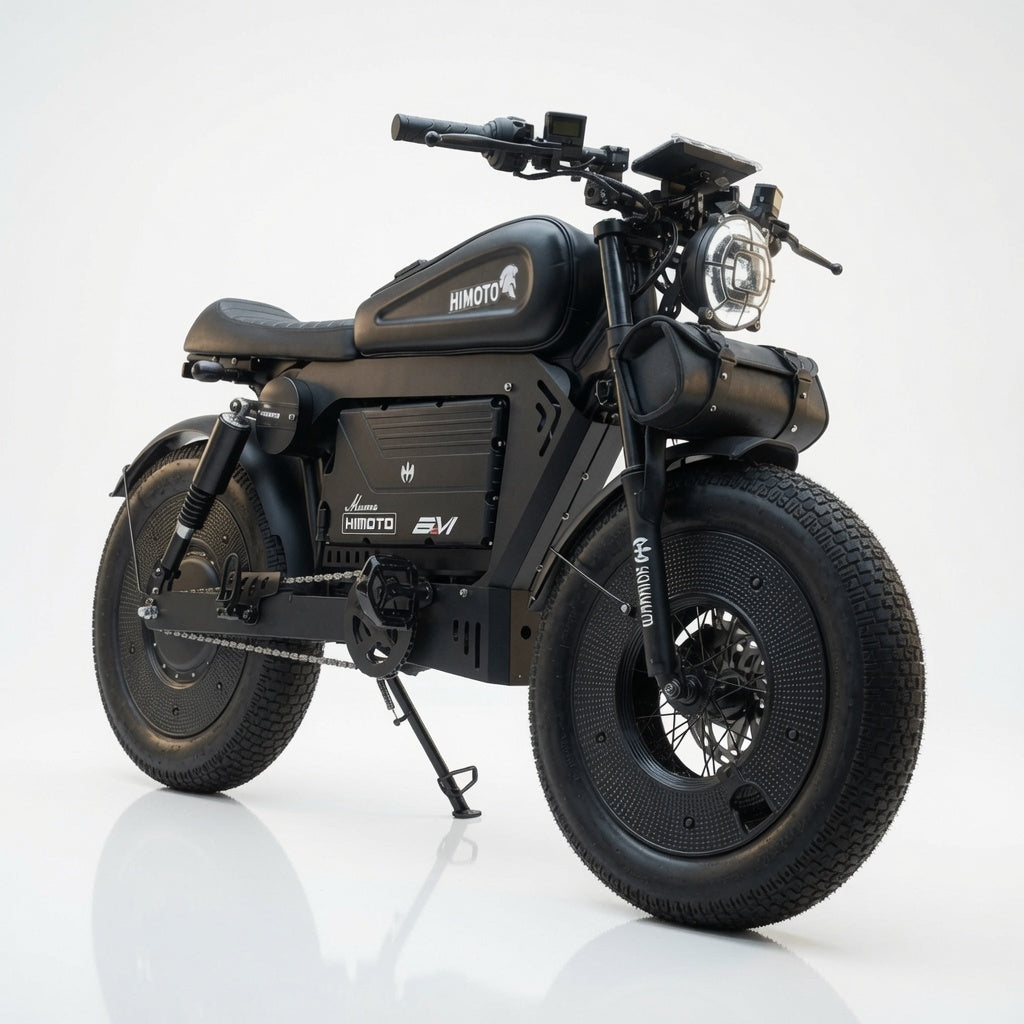 HIMOTO 1500W 60Ah Retro Style Fat Tire 48V Electric Bike – Long Range E-Bike