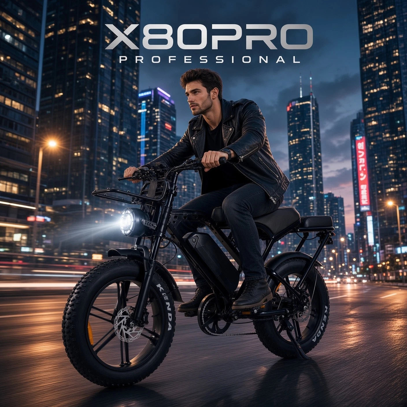 X80 Pro Electric Bike – 1000W 48V 15Ah Battery | Up to 37 Miles Range