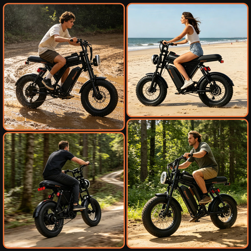 Bodywel M16 Off-Road Electric Bike 1500W | 48V 15.6Ah | 16" Fat Tire E-Bike