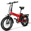EK4 1000W Peak Foldable Electric Bike – 28+ MPH, Up to 80 Miles, 48V Removable Battery, 20" Fat Tire E-Bike