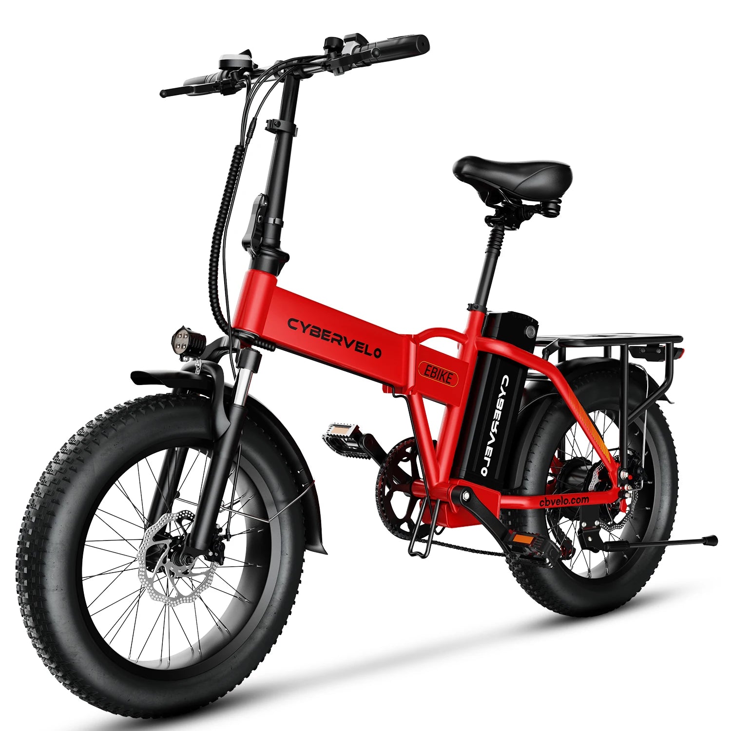 EK4 1000W Peak Foldable Electric Bike – 28+ MPH, Up to 80 Miles, 48V Removable Battery, 20" Fat Tire E-Bike