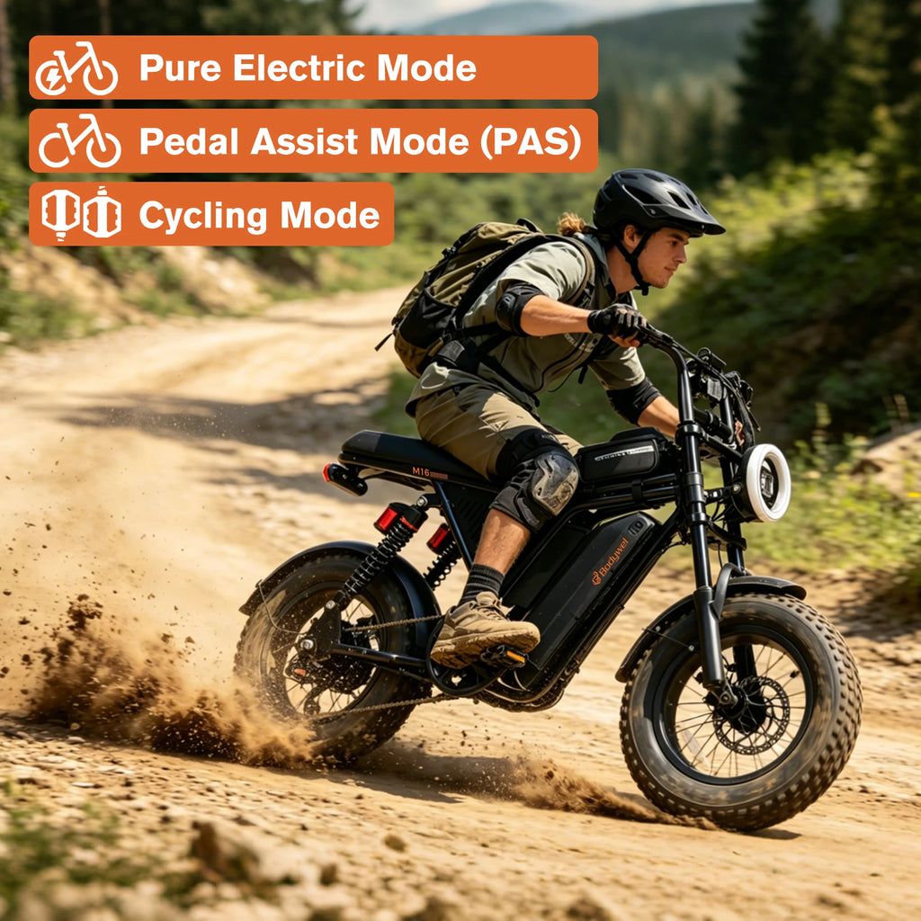 Bodywel M16 Off-Road Electric Bike 1500W | 48V 15.6Ah | 16" Fat Tire E-Bike