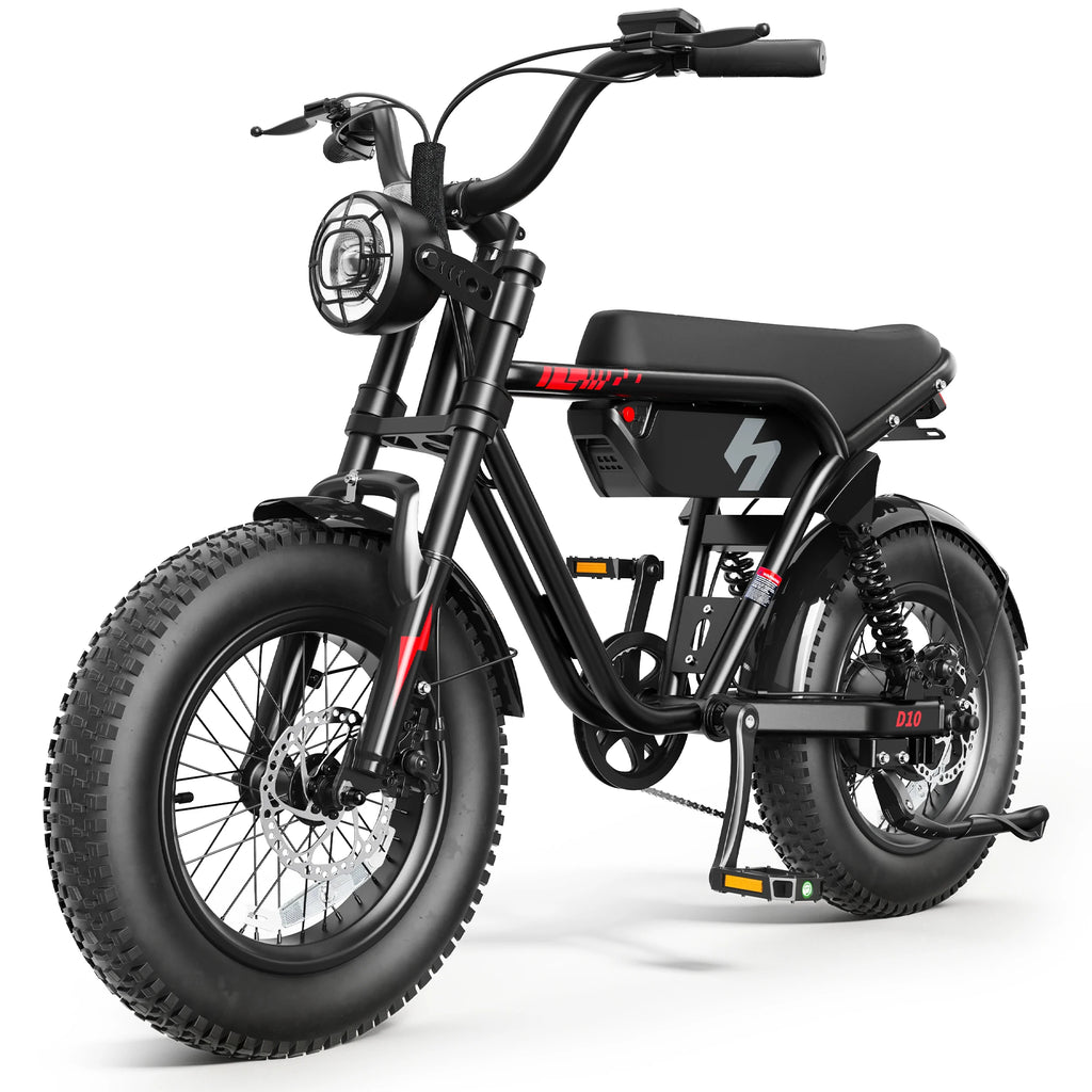 Hopepeak D10 1200W Peak Electric Bike – 16" Fat Tire Full Suspension Off-Road Ebike 🚵⚡