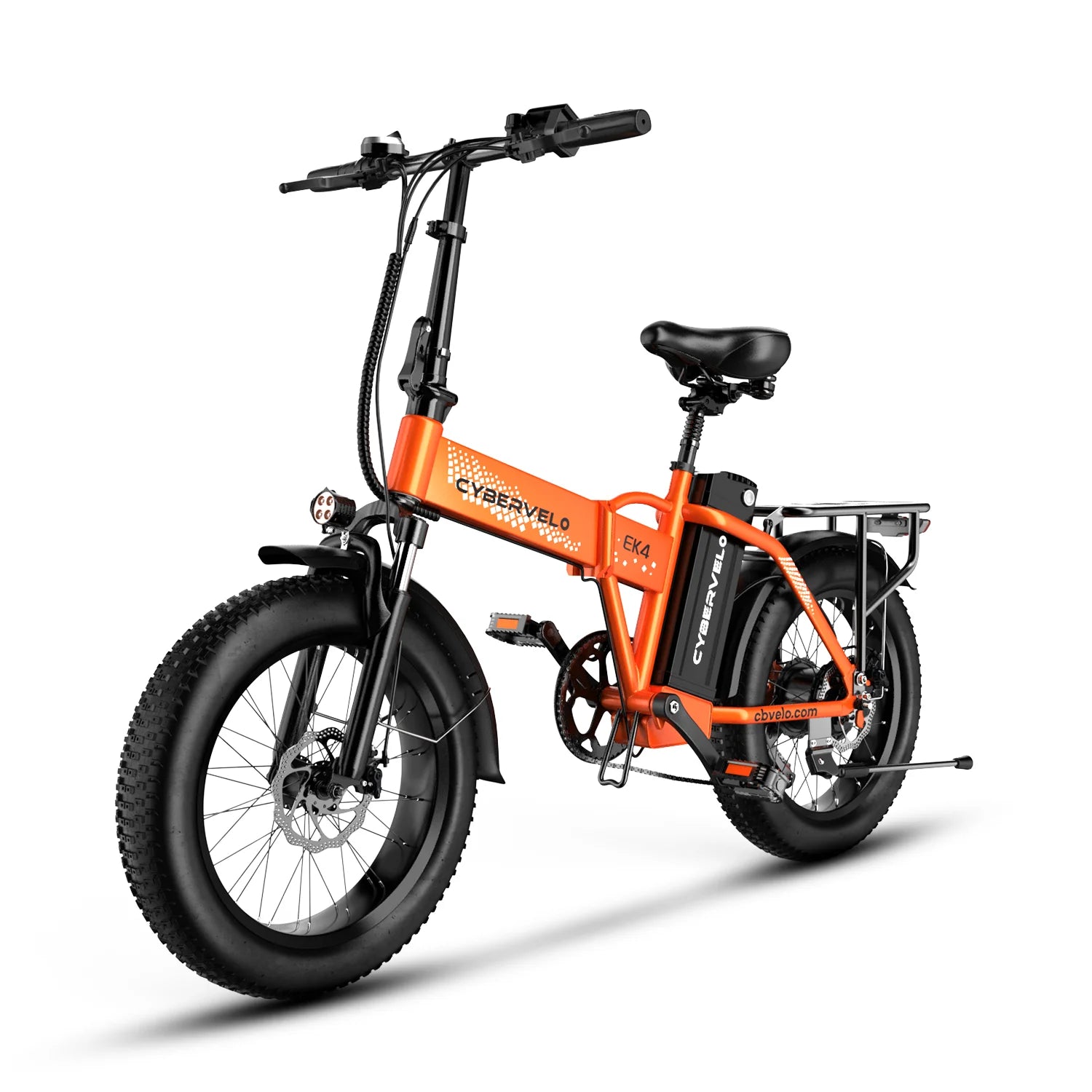 EK4 1000W Peak Foldable Electric Bike – 28+ MPH, Up to 80 Miles, 48V Removable Battery, 20" Fat Tire E-Bike