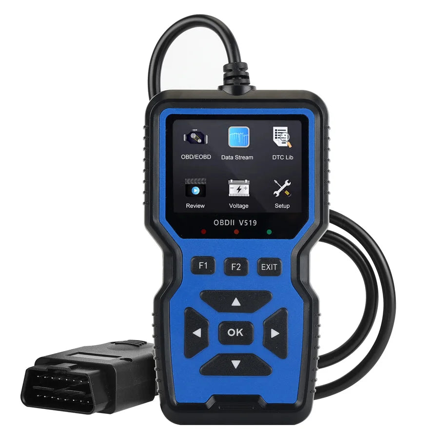V519 OBD2 Scanner Car Diagnostic Tool – 2.8" Color Screen Check Engine Code Reader for OBD II Vehicles
