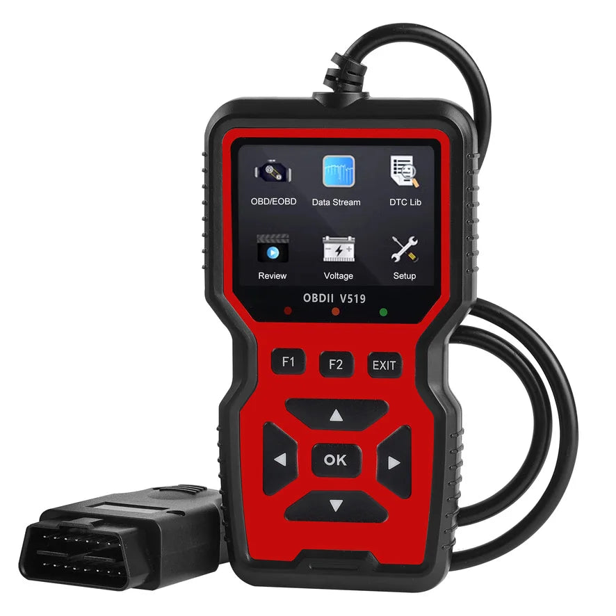 V519 OBD2 Scanner Car Diagnostic Tool – 2.8" Color Screen Check Engine Code Reader for OBD II Vehicles