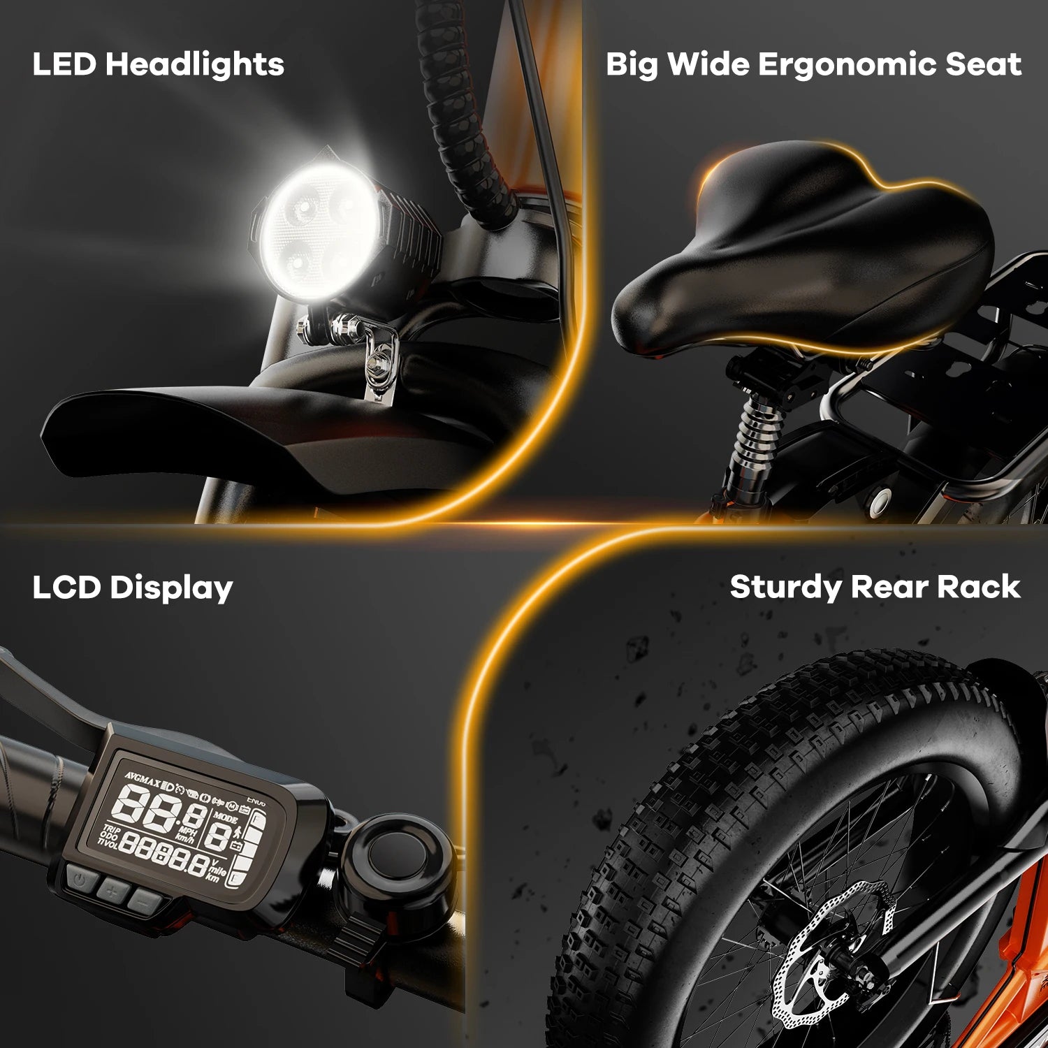 EK5 Foldable Electric Bike | 1000W Peak Motor, 48V 20Ah Battery, 28+ MPH, Up to 80 Miles