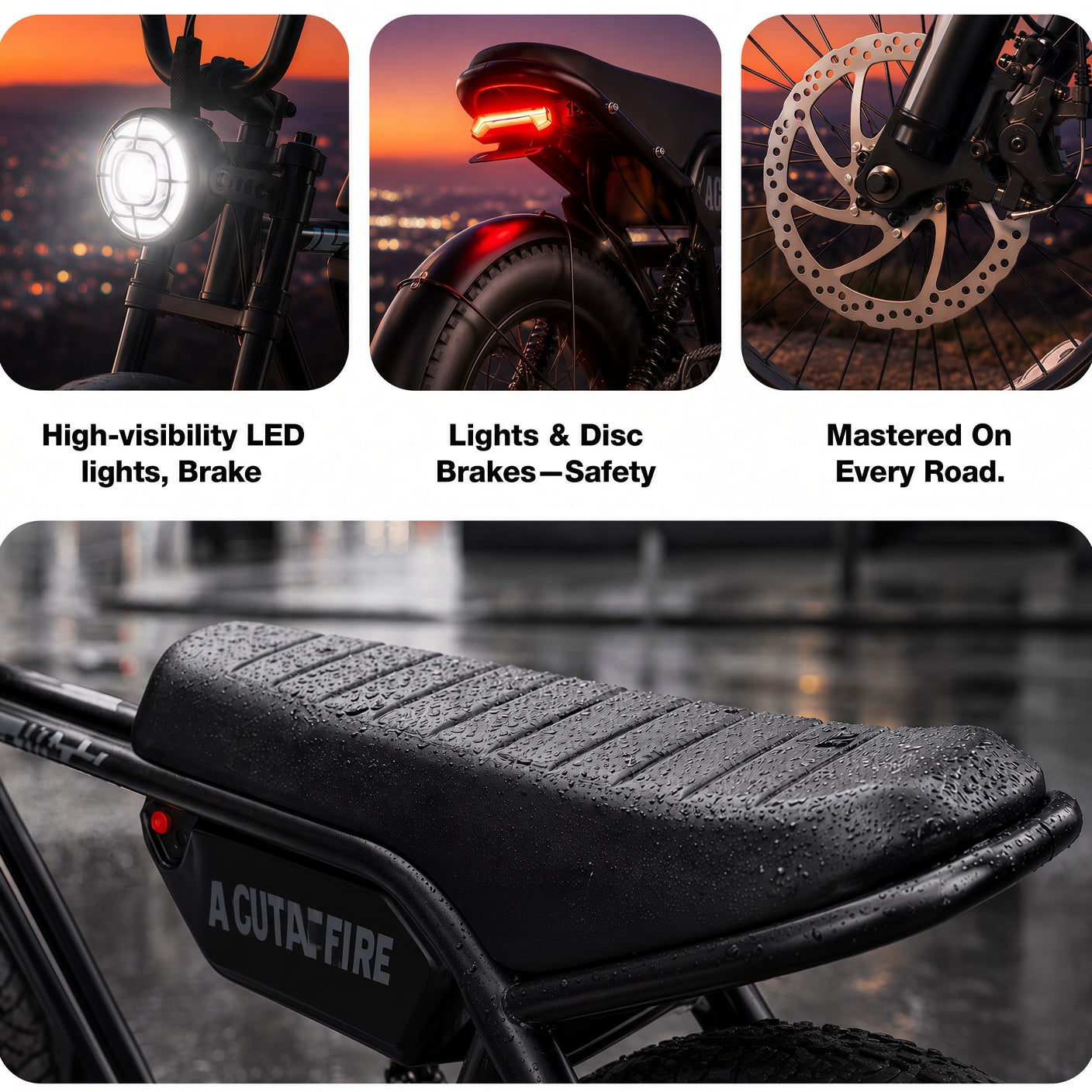 ACTBEST Blaze 1500W Peak Fat Tire Electric Bike – 48V 13Ah, Full Suspension, 25 MPH, Up to 55 Miles
