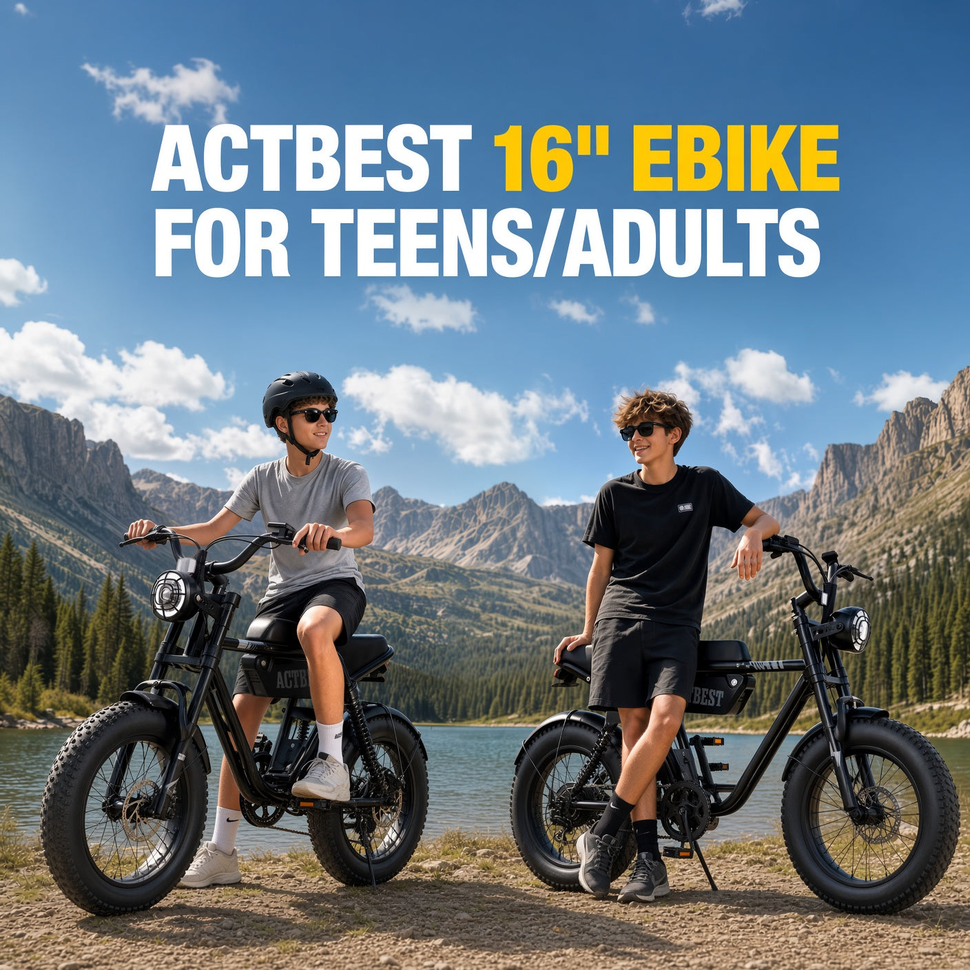 ACTBEST Blaze 1500W Peak Fat Tire Electric Bike – 48V 13Ah, Full Suspension, 25 MPH, Up to 55 Miles