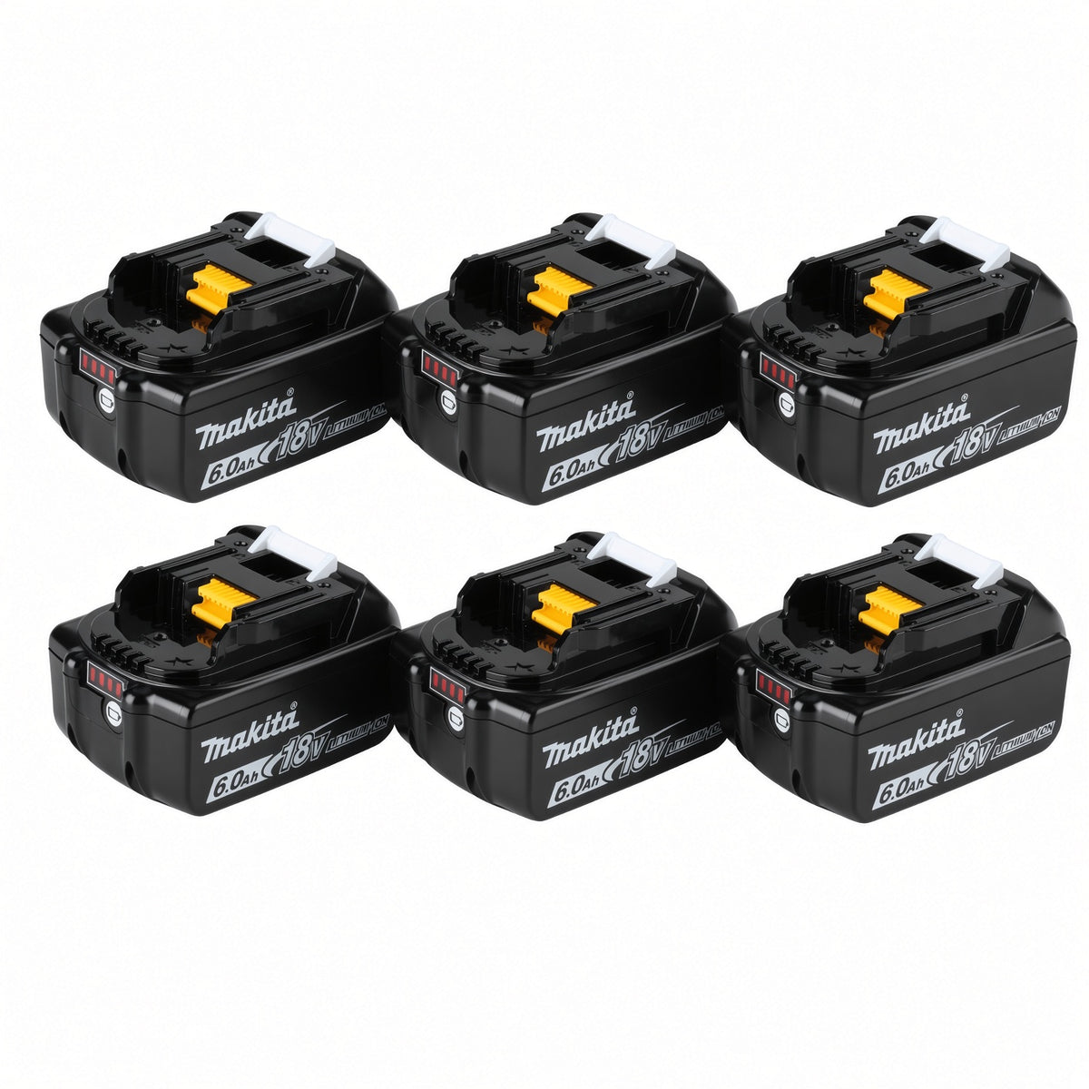 🔥 (6 Pack) Makita 18V LXT BL1860B 6.0Ah Lithium-Ion Battery – OEM High Capacity
