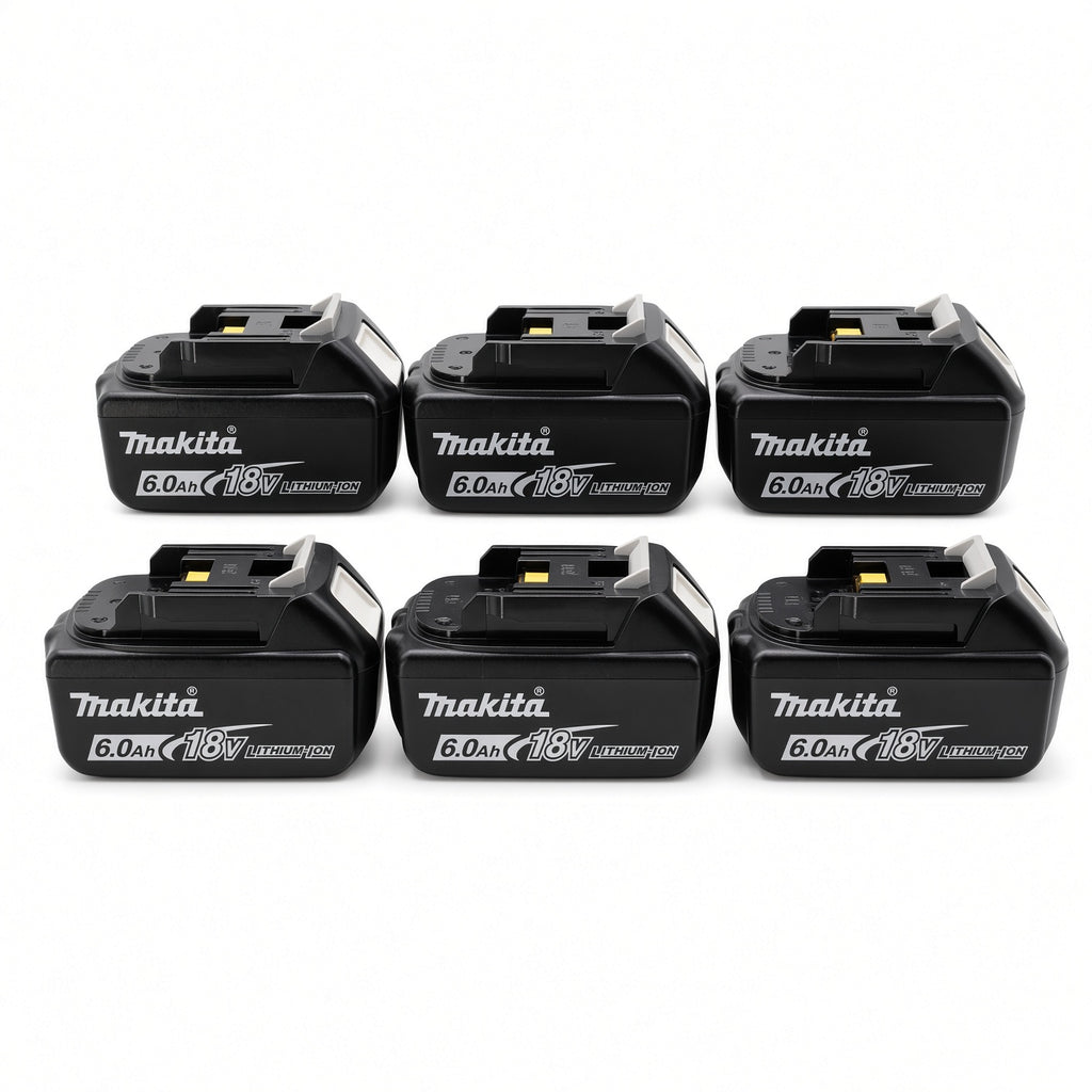 🔥 (6 Pack) Makita 18V LXT BL1860B 6.0Ah Lithium-Ion Battery – OEM High Capacity