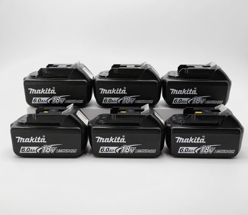 🔥 (6 Pack) Makita 18V LXT BL1860B 6.0Ah Lithium-Ion Battery – OEM High Capacity