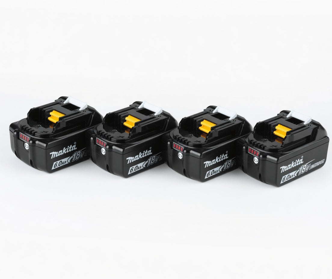 🔥 (4 Pack) Makita 18V LXT BL1860B 6.0Ah Lithium-Ion Battery – OEM High Capacity