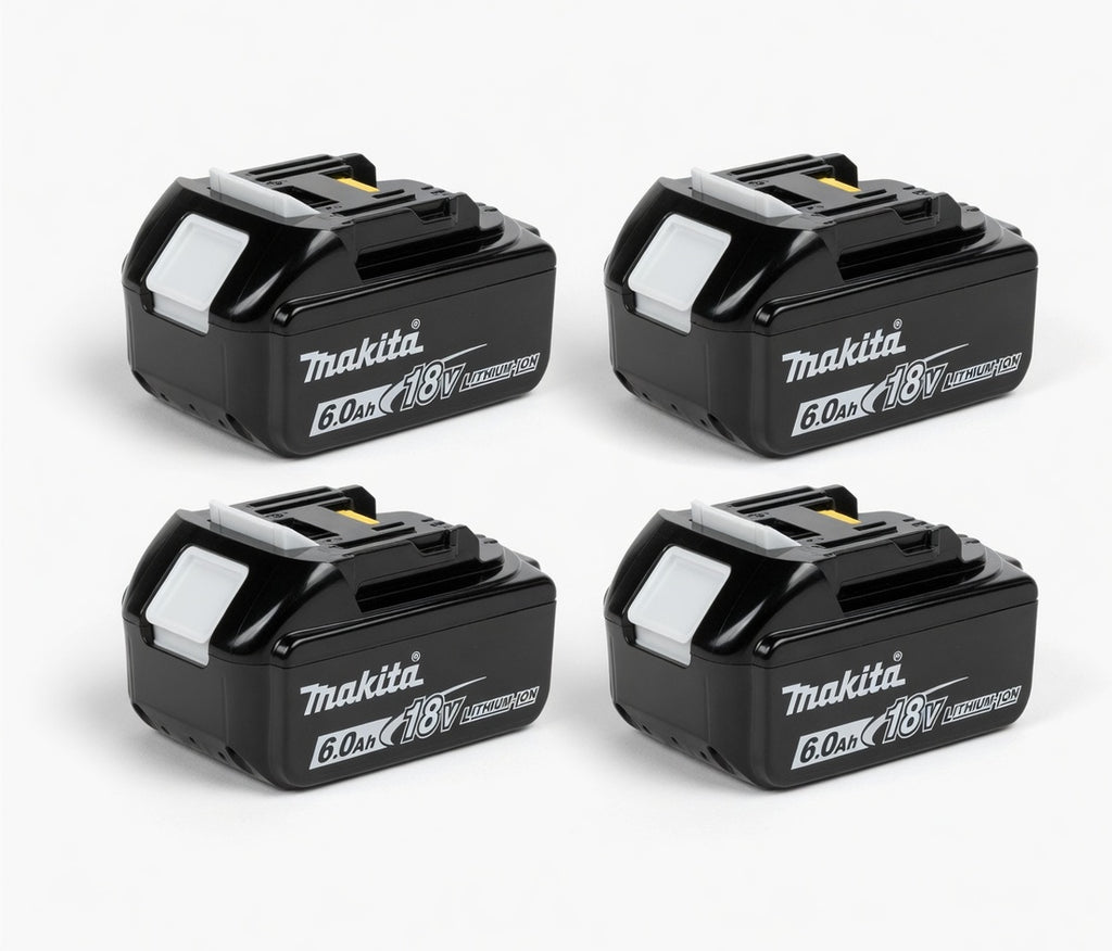 🔥 (4 Pack) Makita 18V LXT BL1860B 6.0Ah Lithium-Ion Battery – OEM High Capacity