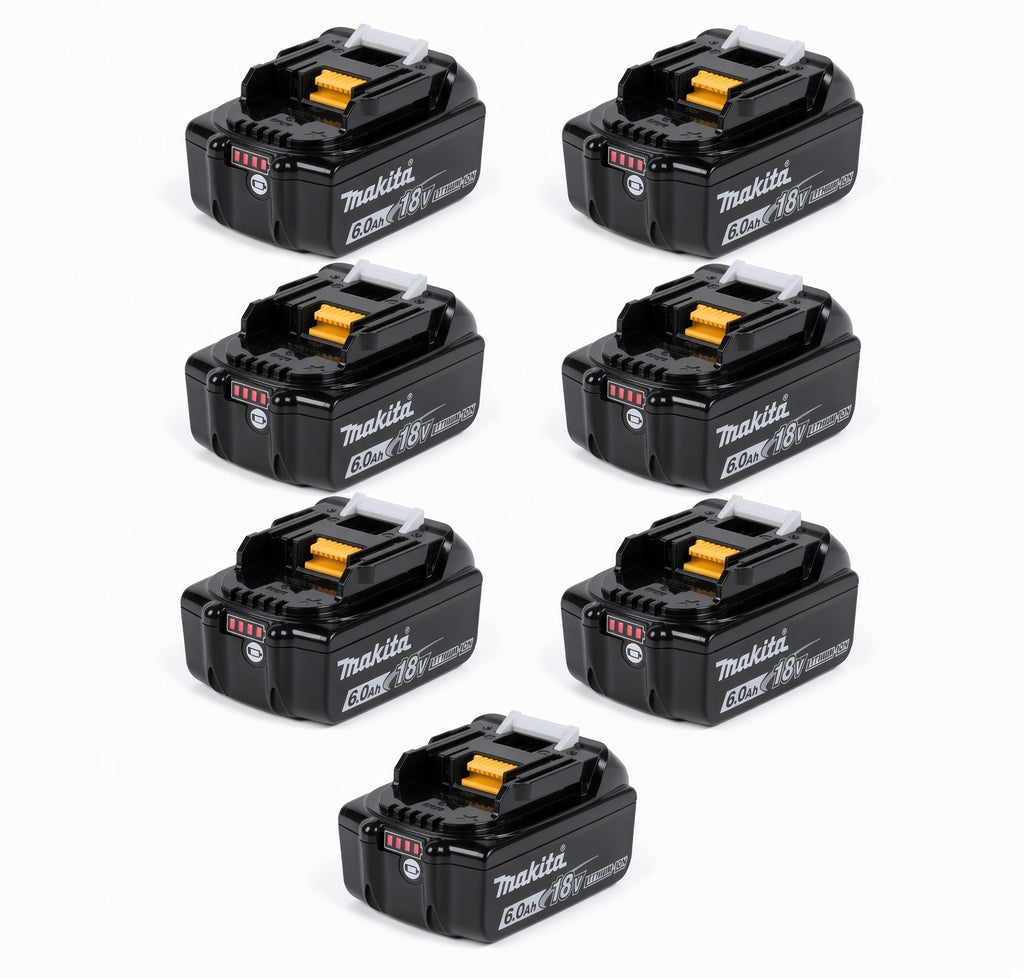 🔥 (7 Pack) Makita 18V LXT BL1860B 6.0Ah Lithium-Ion Battery – OEM High Capacity