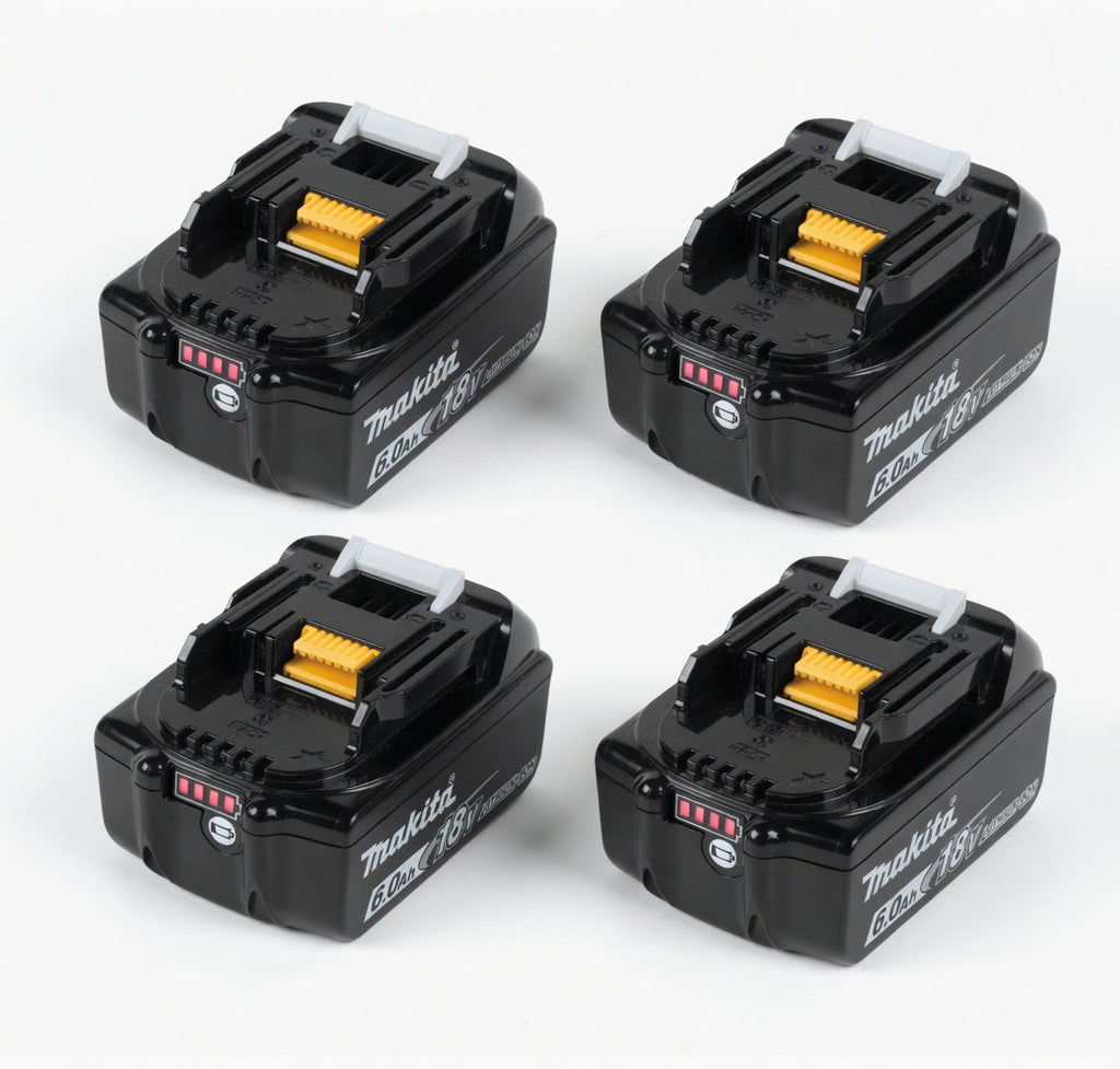 🔥 (4 Pack) Makita 18V LXT BL1860B 6.0Ah Lithium-Ion Battery – OEM High Capacity