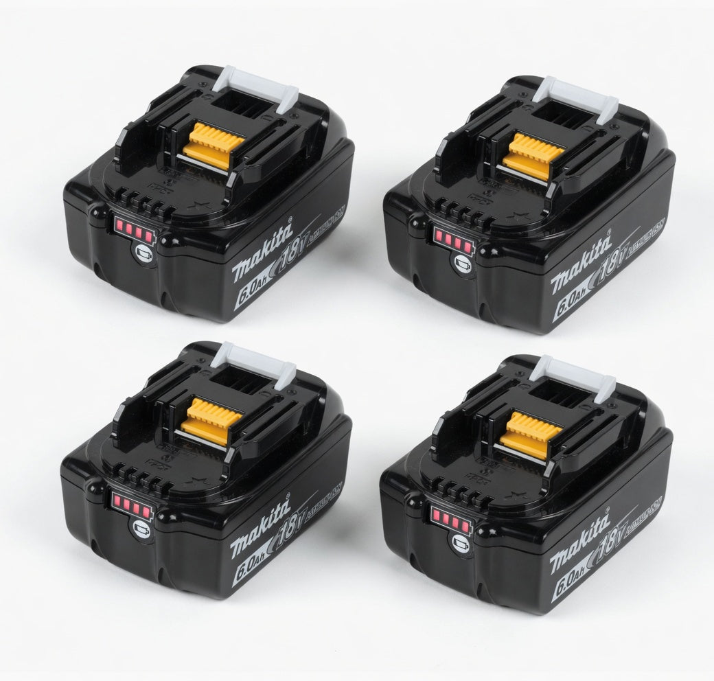 🔥 (4 Pack) Makita 18V LXT BL1860B 6.0Ah Lithium-Ion Battery – OEM High Capacity