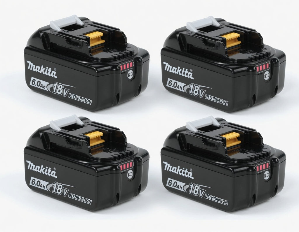 🔥 (4 Pack) Makita 18V LXT BL1860B 6.0Ah Lithium-Ion Battery – OEM High Capacity