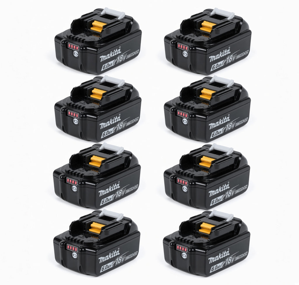 🔥 (8 Pack) Makita 18V LXT BL1860B 6.0Ah Lithium-Ion Battery – OEM High Capacity