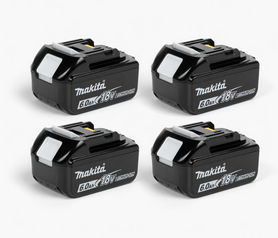 🔥 (4 Pack) Makita 18V LXT BL1860B 6.0Ah Lithium-Ion Battery – OEM High Capacity