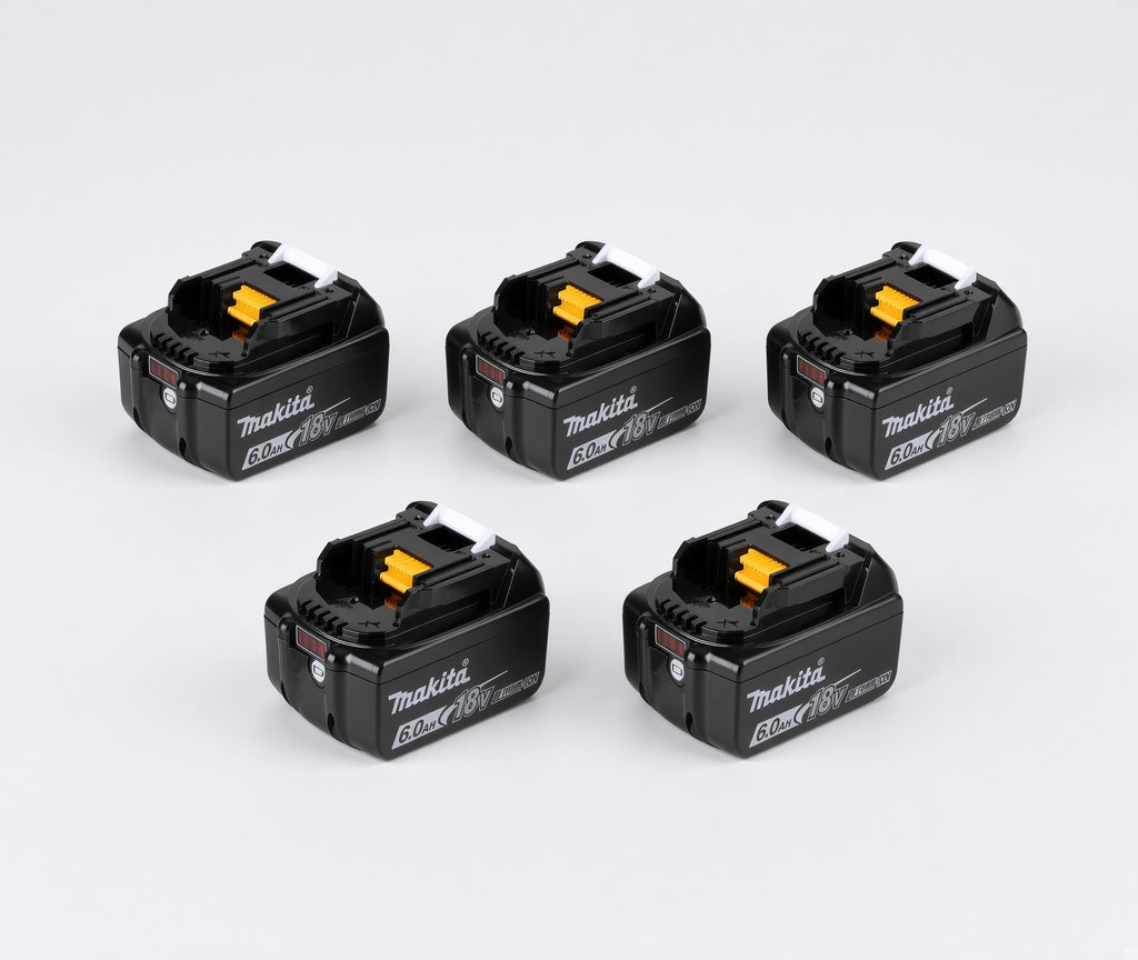 🔥 (5 Pack) Makita 18V LXT BL1860B 6.0Ah Lithium-Ion Battery – OEM High Capacity